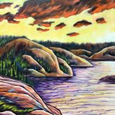 Fire in the Sky, 18x24, Oil on Canvas, $800