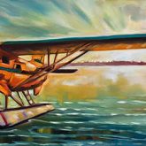Frequent flyer, 12x36, Oil on Canvas, $900