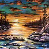Orange Teal, 30X40, Oil on Canvas, $1,900