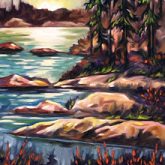 Rock n the Sunset Strip, 16X40, Oil on Canvas, $1,100
